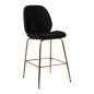 Preview: Barhocker NORA mit Samtstoff in Schwarz