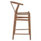 Preview: BARHOCKER "BRAVE" BUCHENHOLZ NATURAL WISHBONE RÜCKEN 48x53x100 cm
