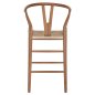 Preview: BARHOCKER "BRAVE" BUCHENHOLZ NATURAL WISHBONE RÜCKEN 48x53x100 cm