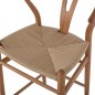 Preview: BARHOCKER "BRAVE" BUCHENHOLZ NATURAL WISHBONE RÜCKEN 48x53x100 cm