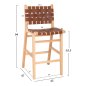 Preview: BARHOCKER FELIPE MITTELHÖHEM TOON HOLZ IN NATURFARBE-BRAUN PU 45x47x94cm