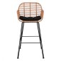 Preview: Barhocker „Allegra“ mit Kissen in Beige-Schwarz