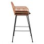 Preview: Barhocker „Allegra“ mit Kissen in Beige-Schwarz