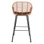 Preview: Barhocker „Allegra“ mit Kissen in Beige-Schwarz