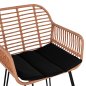 Preview: Barhocker „Allegra“ mit Kissen in Beige-Schwarz