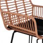 Preview: Barhocker „Allegra“ mit Kissen in Beige-Schwarz