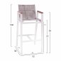 Preview: Barhocker aus Aluminium in weiß mit Polyholz 52x58x108 cm