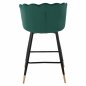 Preview: MITTELHOHER HOCKER VESNA AUS GRÜNEM SAMT UND METALLGESTELL 50x50x90 cm