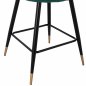 Preview: MITTELHOHER HOCKER VESNA AUS GRÜNEM SAMT UND METALLGESTELL 50x50x90 cm