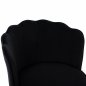 Preview: MITTELHOHER HOCKER VESNA AUS SCHWARZEM SAMT UND METALLGESTELL 50x50x90 cm