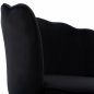 Preview: MITTELHOHER HOCKER VESNA AUS SCHWARZEM SAMT UND METALLGESTELL 50x50x90 cm