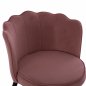 Preview: MITTELHOHER HOCKER VESNA AUS ROSE SAMT UND METALLGESTELL 50x50x90 cm