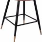 Preview: MITTELHOHER HOCKER VESNA AUS ROSE SAMT UND METALLGESTELL 50x50x90 cm