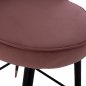 Preview: MITTELHOHER HOCKER VESNA AUS ROSE SAMT UND METALLGESTELL 50x50x90 cm
