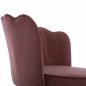 Preview: MITTELHOHER HOCKER VESNA AUS ROSE SAMT UND METALLGESTELL 50x50x90 cm