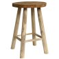 Preview: HOCKER AUS TEAKHOLZ NATUR Φ35x62Hcm