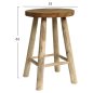 Preview: HOCKER AUS TEAKHOLZ NATUR Φ35x62Hcm