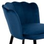 Preview: MITTELHOHER HOCKER VESNA AUS BLAUEM SAMT UND METALLGESTELL 50x50x90 cm