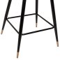 Preview: MITTELHOHER HOCKER VESNA AUS BLAUEM SAMT UND METALLGESTELL 50x50x90 cm
