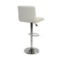 Preview: Bar stool Diana with metal frame and white upholstery