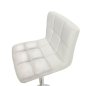 Preview: Bar stool Diana with metal frame and white upholstery