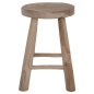 Preview: HOCKER KONT MASSIVES TEAK KURZ NATURAL Φ30Χ45Ηcm