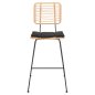 Preview: Barhocker Allegra aus Metall & KISSEN SCHWARZ-WEIDENBEIGE 56x59x116,5cm