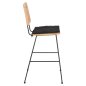 Preview: Barhocker Allegra aus Metall & KISSEN SCHWARZ-WEIDENBEIGE 56x59x116,5cm