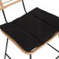 Preview: Barhocker Allegra aus Metall & KISSEN SCHWARZ-WEIDENBEIGE 56x59x116,5cm