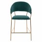 Preview: MEDIUM HEIGHT STOOL THEODORE GREEN VELVET WITH BLACK FRAME 60x55x100 cm - Kopie