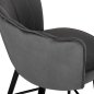 Preview: MITTELHOHER HOCKER VESNA AUS GRAUEM SAMT UND METALLGESTELL 50x50x90 cm