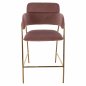 Preview: MEDIUM HEIGHT STOOL KELSO ROSE VELVET WITH METAL FRAME 54x58x95 cm