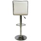 Preview: Modern bar stool Nexus with white imitation leather cover