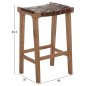 Preview: BARHOCKER MASSIVES TEAK NATUR 40X35X65H