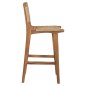 Preview: BAR STOOL WITH BACKREST TELLY TEAK WOOD IN NATURAL-BEIGE ROPE 45x57x110Hcm