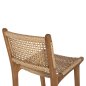 Preview: BAR STOOL WITH BACKREST TELLY TEAK WOOD IN NATURAL-BEIGE ROPE 45x57x110Hcm