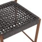 Preview: Barhocker mittlere Höhe EULO Aluminium in Walnuss-Kunstrattan in Grau 60x60x99Hcm
