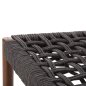 Preview: Barhocker mittlere Höhe EULO Aluminium in Walnuss-Kunstrattan in Grau 60x60x99Hcm