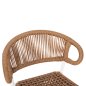Preview: Barhocker mittlere Höhe EULO Aluminium in Walnuss-Kunstrattan in Weiß 60x60x99Hcm