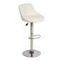 Preview: Modern barstool with comfortable upholstery in white