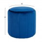 Preview: Hocker "NIKKI" BLAUER SAMT 42x39 cm. - Kopie