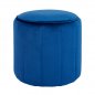 Preview: Hocker "NIKKI" BLAUER SAMT 42x39 cm. - Kopie