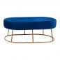 Preview: Noble bench Alinafe made of velvet in color blue