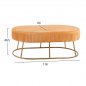 Preview: Noble bench Alinafe made of velvet in gold color