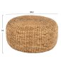 Preview: HOCKER-POUF ARONI AUS HYDROHYACINTH IN NATÜRLICHER FARBE Φ62x32Hcm