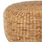 Preview: HOCKER-POUF ARONI AUS HYDROHYACINTH IN NATÜRLICHER FARBE Φ62x32Hcm