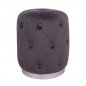 Preview: HOCKER "TORRIE" AUS GRAUEM SAMT MIT GOLDFUSS 36x45 cm.