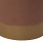 Preview: "VINDE" BRAUNER HOCKER MIT GOLDBASIS Φ40x35 cm