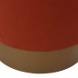 Preview: "VINDE" ORANGE KORAL HOCKER MIT GOLDBASIS Φ40x35 cm