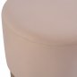 Preview: "VINDE" BEIGE HOCKER MIT GOLDBASIS Φ40x35 cm